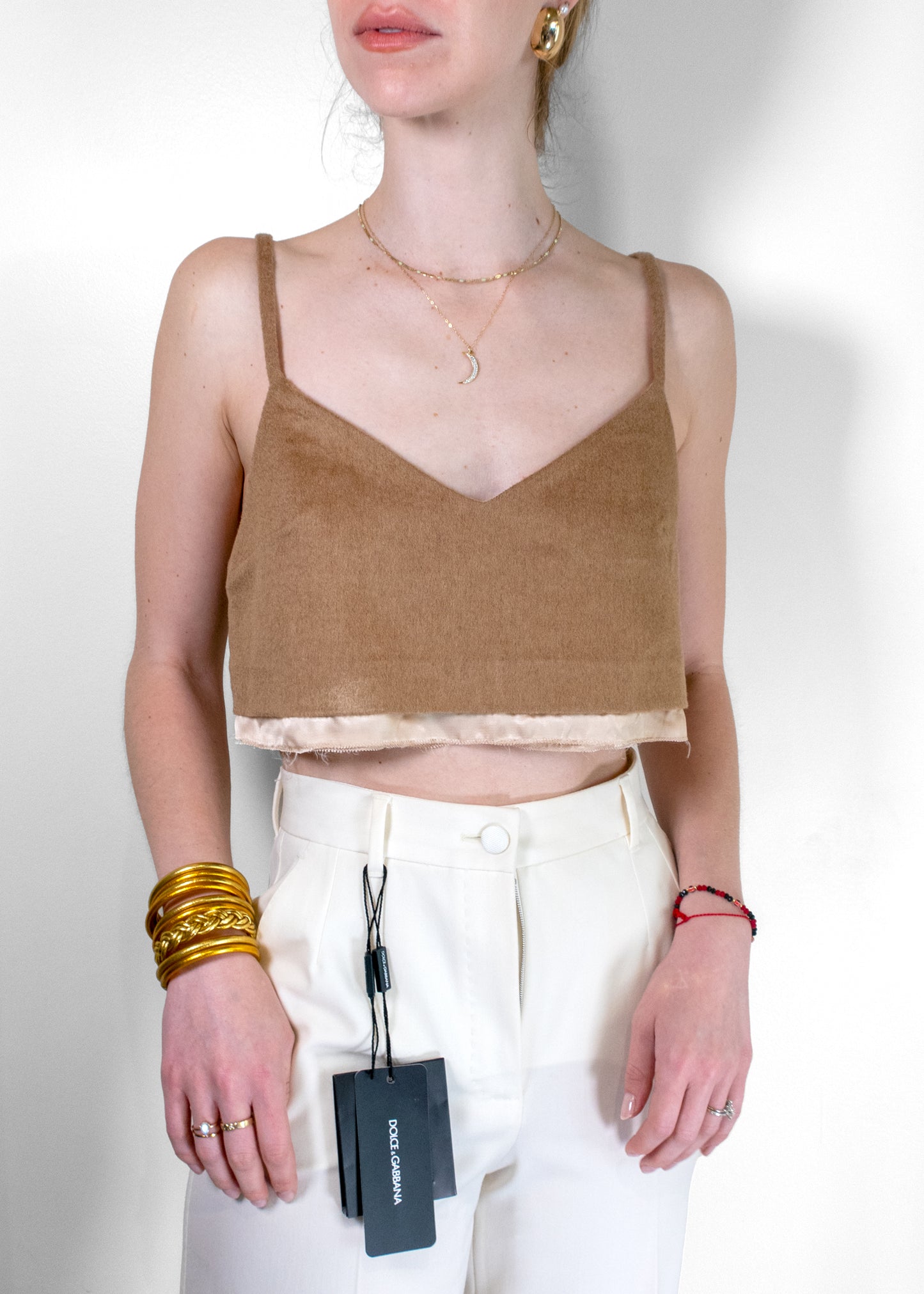 Miu Miu Wool Boxy Cropped Camisole