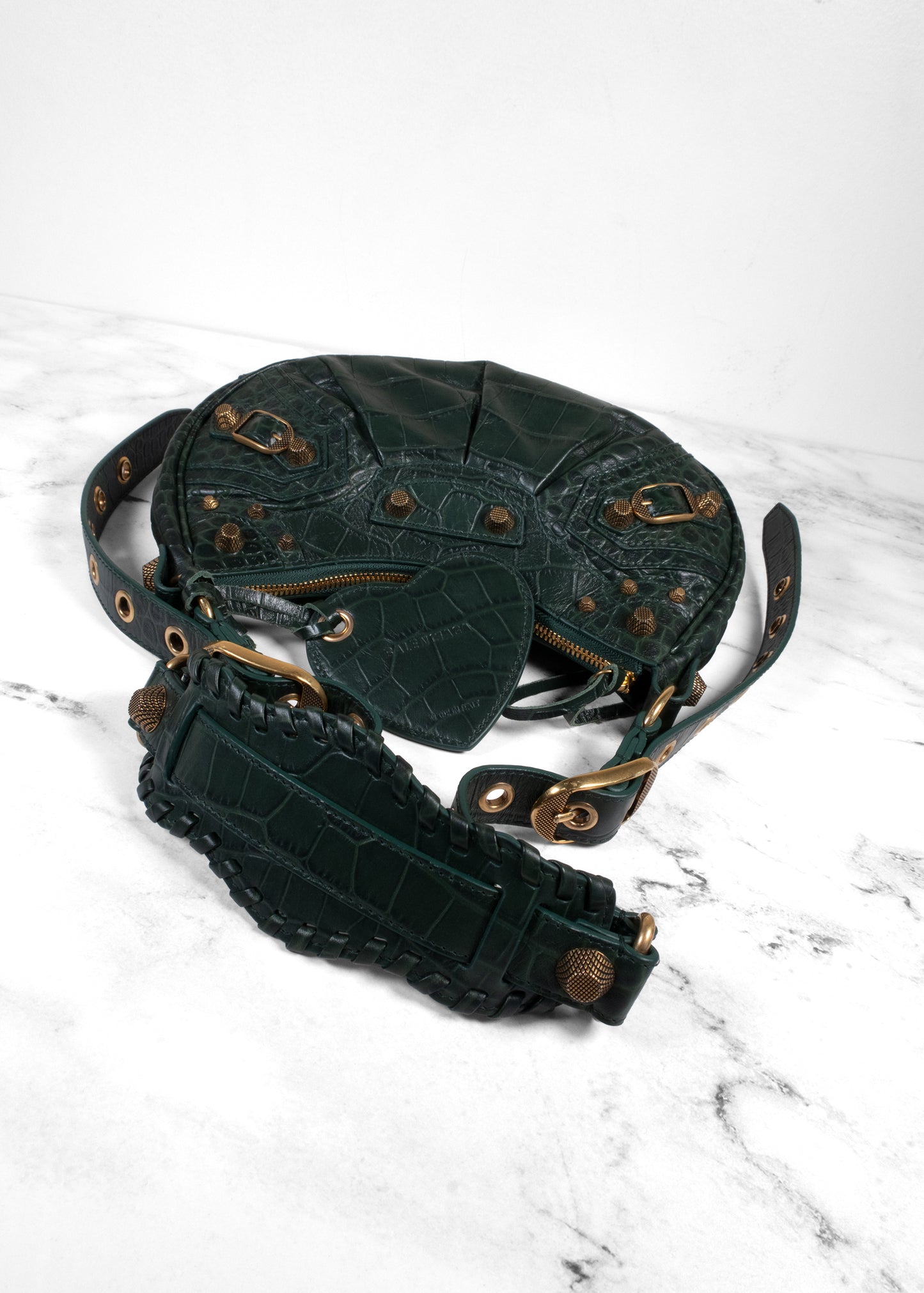 Balenciaga Croc-Embossed Neo Cagole XS Shoulder Bag