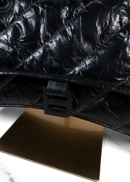 Balenciaga Crinkled Quilted Leather Medium Hourglass Sling Bag