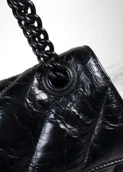 Balenciaga Crinkled Quilted Leather Medium Hourglass Sling Bag