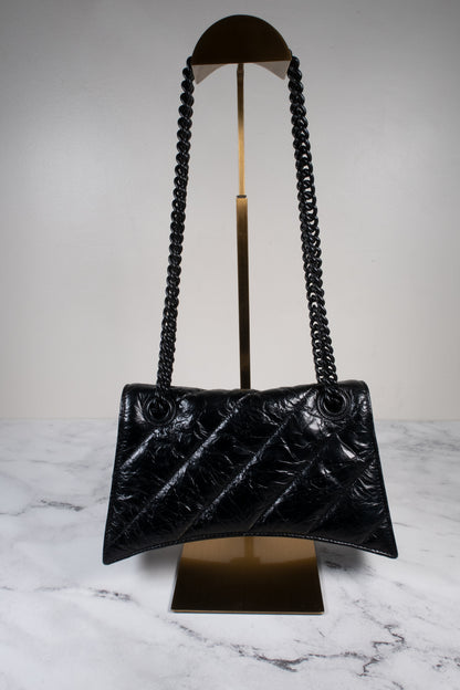 Balenciaga Crinkled Quilted Leather Medium Hourglass Sling Bag