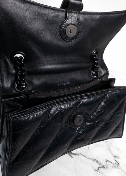 Balenciaga Crinkled Quilted Leather Medium Hourglass Sling Bag