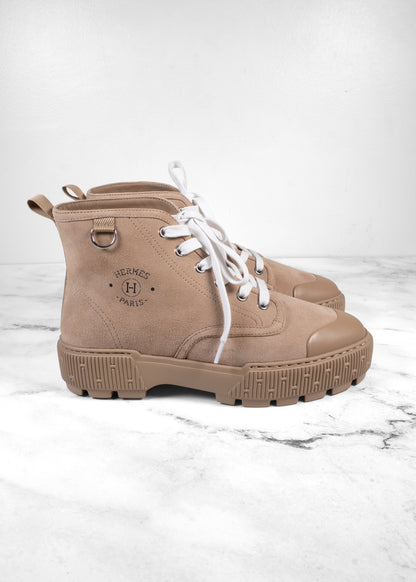 Hermès Suede Fresh Ankle Boots