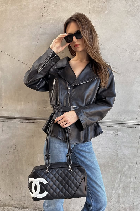 Celine Calfskin Classic Biker Jacket